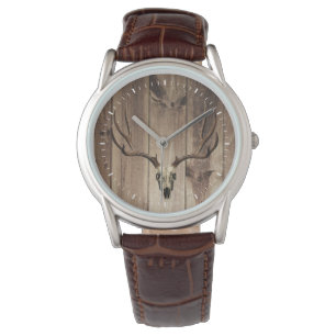 montre en cuir cerf