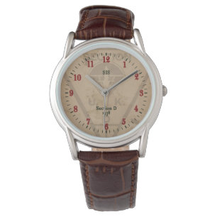 Montre en cuir classique de la section D