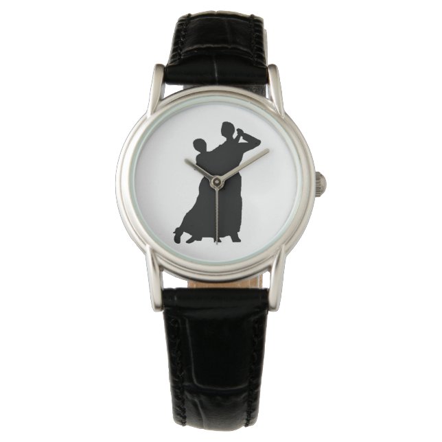 Montre en cuir "Couple de salle de bal" (devant)