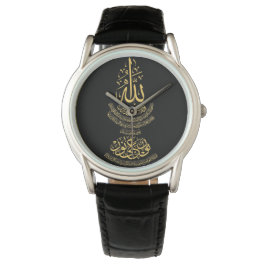 Montre en cuir noir classique pour hommes avec Aya