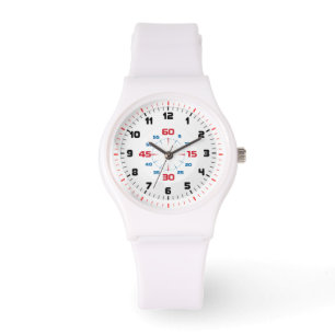 montre en silicone blanc sport