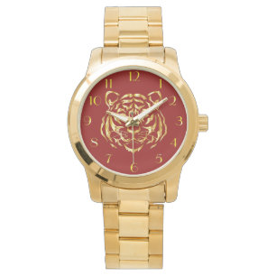 Montre en Tigre du visage doré
