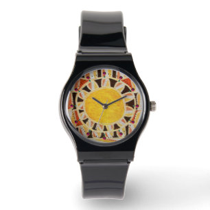 Montre ÉNERGIE SOLAIRE SOLAIRE AU SOLEIL/ Orange Jaune, B