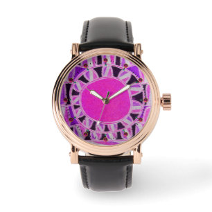 Montre ÉNERGIE SOLAIRE SOLAIRE SOLAIRE / Fuchsia rose, Bl