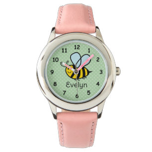Montre enfant personnalisée avec dessin d'abeille