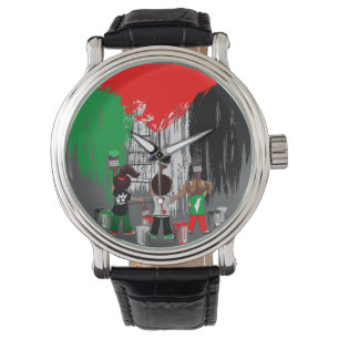 Montre Enfants de Gaza peignant le drapeau de la Palestin