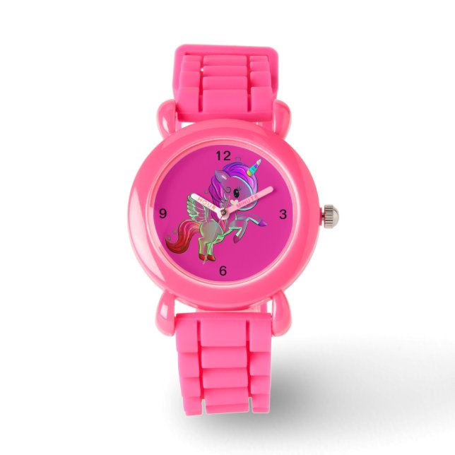 Montre Enfants Parties scintillant rose bracelet mignonne (Recto)
