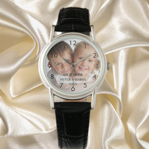 Montre Enfants personnalisés nom photo année maman