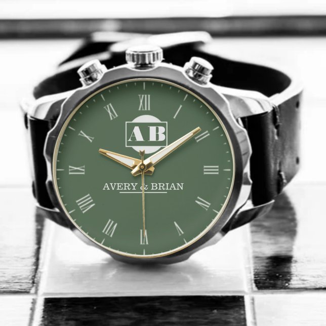 Montre Engraved Monogram Couples Minimalist Personalized  (Créateur téléchargé)