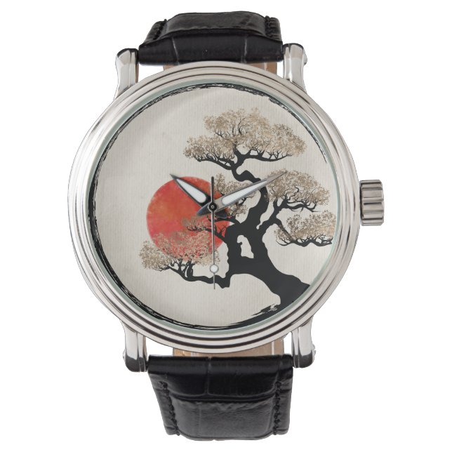 Montre Enso Circle et Bonsai Tree sur toile (devant)