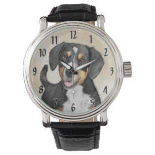 Montre Entlebucher Mountain Dog Painting Original Chien A