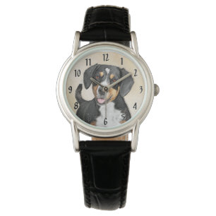 Montre Entlebucher Mountain Dog Painting Original Chien A