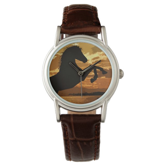 Montre équestre du Cheval du Coucher du soleil (devant)