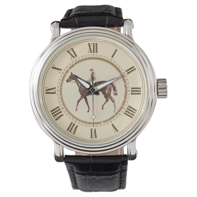Montre Équestre Vintage monogramme (devant)