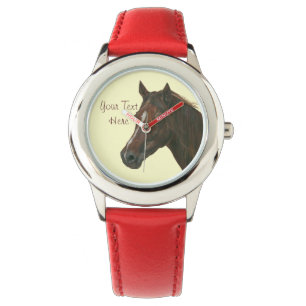 Montre équine photo du cheval marron marron de châtaignie