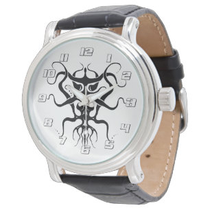 Montre Espèces Aliens Tatouage Tribal Design - noir