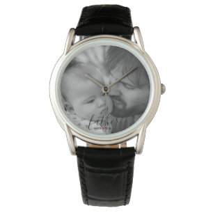 Montre Est moderne noir de père de manuscrit. Photo