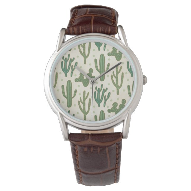 Montre Étape Geo Sud-Ouest | Motif de Cactus du désert (devant)