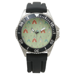 Montre Étape Geo Sud-Ouest Motif Teepee vert