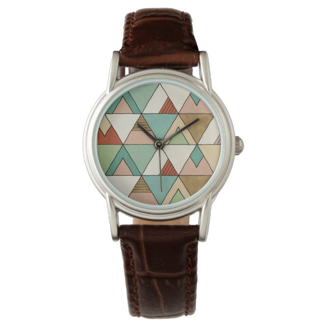 Montre Étape Geo Sud-Ouest | Motif tribal tiré à main (devant)