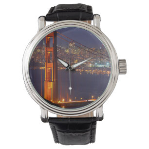 Montre États-Unis, Californie. Golden Gate Bridge la nuit