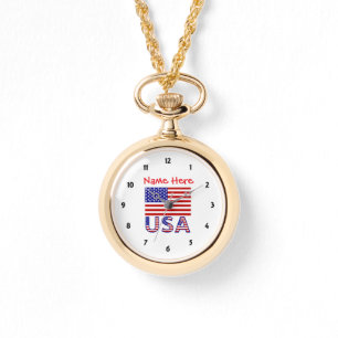 Montre États-Unis d'Amérique Drapeau américain personnali