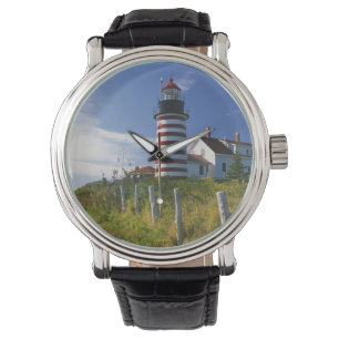 Montre États-Unis, Maine, Lubec. Phare de West Quoddy Hea