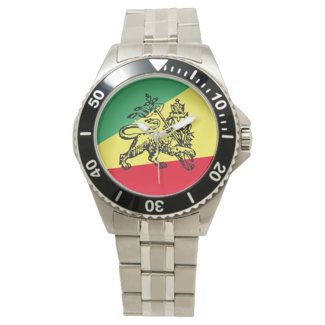 Montre Ethiopie Rasta Lion de Juda Accessoire Ethiopie (devant)