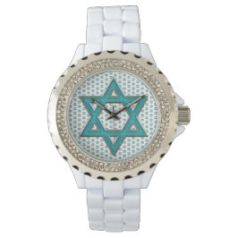 Montre Étoile bleue métallique de David