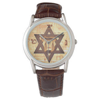 Montre Étoile de David Chai Hebrew Wailing Wall Hommes