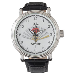 Montre Éventail japonais avec artiste