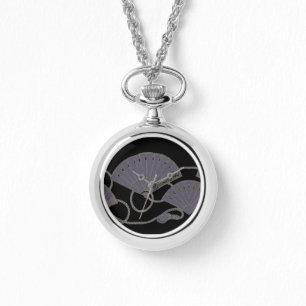 Montre Éventail Violet Élégant
