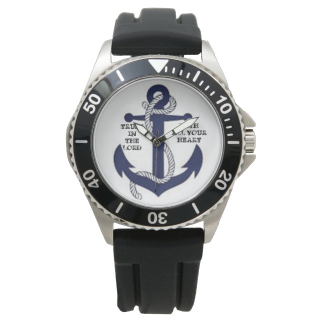 Montre eWatch Confiance dans le Seigneur Ancre Hommes (devant)