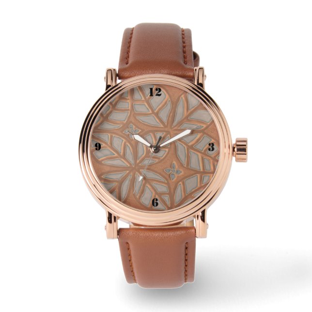 Montre eWatch pour hommes avec or rose et visage e (Recto)