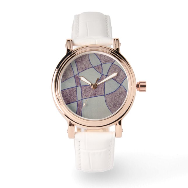 Montre eWatch Violet Abstrait (Recto)