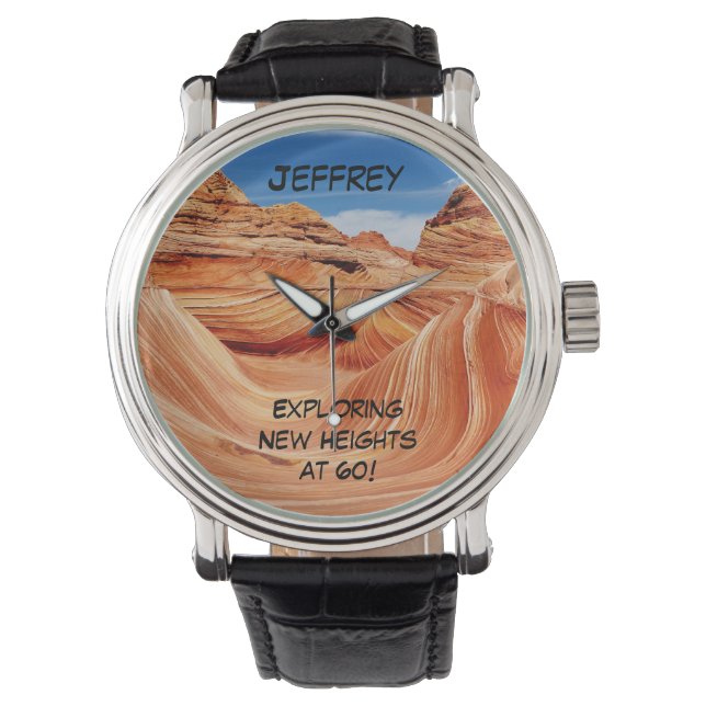 Montre Explorer de nouvelles hauteurs, nom, poignet de 60 (devant)