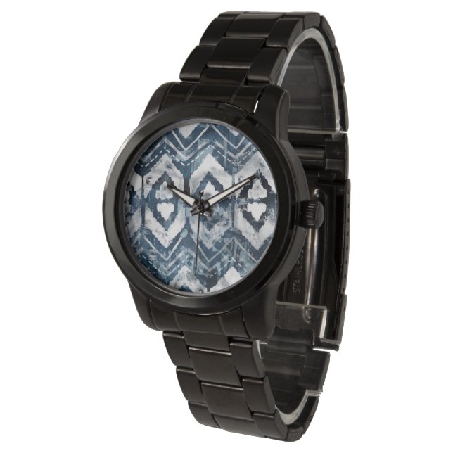 Montre Extraction d'Indigo - Géométrique (Incliné)