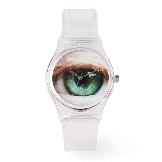 Montre Eyeball effrayant & Halloween Oeil Vert /Zombie éf (Recto)
