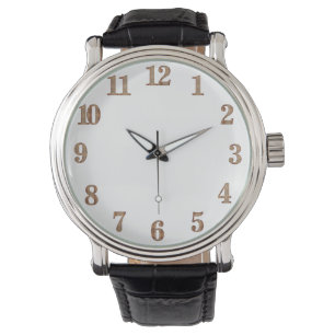 Montre face de texture de bois