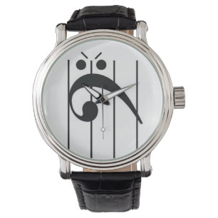Montre fâchée de clef basse