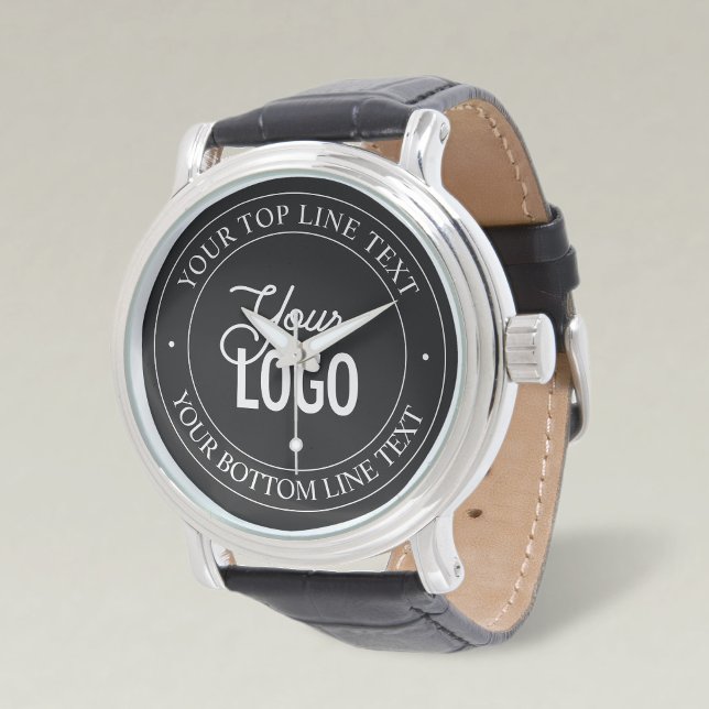 Montre Facile de remplacement de logo et de texte personn (Créateur téléchargé)