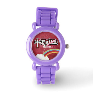 Montre Faith Enfant acier inoxydable & parties scintillan