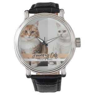 Montre Famille de photos de chats personnalisées