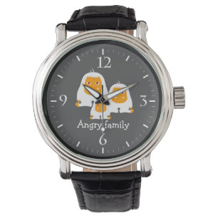 Montre Famille en colère Singes design T-shirt