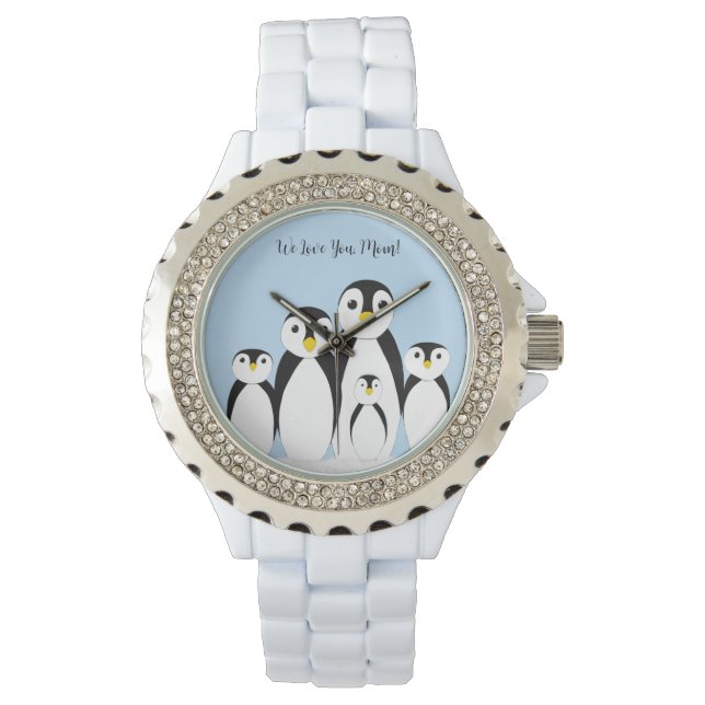 Montre Famille Pingouin mignonne (devant)