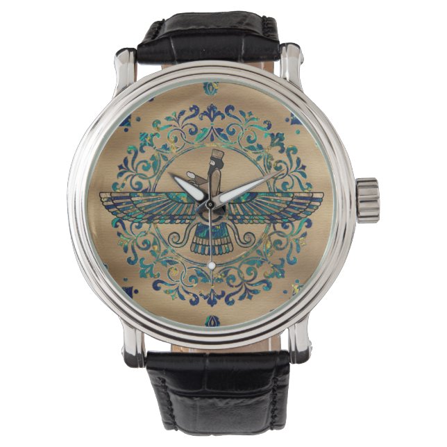 Montre Farohar - Faravahar - Marbre et or Fravashi (devant)