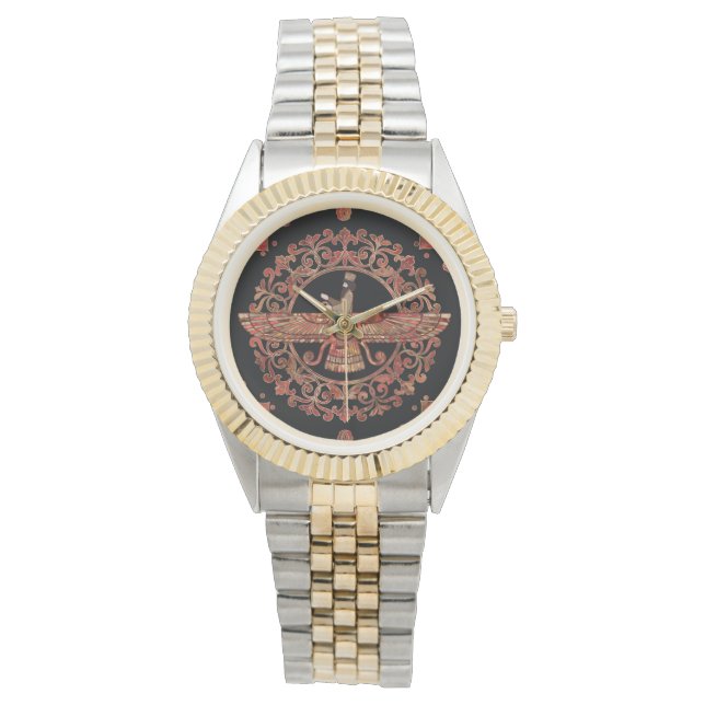 Montre Farohar - Faravahar - Marbre et or Fravashi (devant)