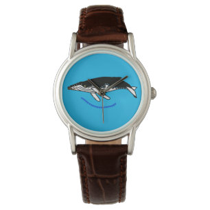 Montre Faune - Baleine à bosse - Marine - bleu océan
