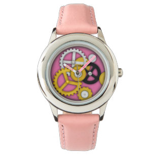 Montre Faux Horlogerie avec Engrenages Visibles Fun Geeky