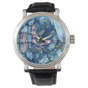 Montre Fée de givre vue d'un hiver saphir